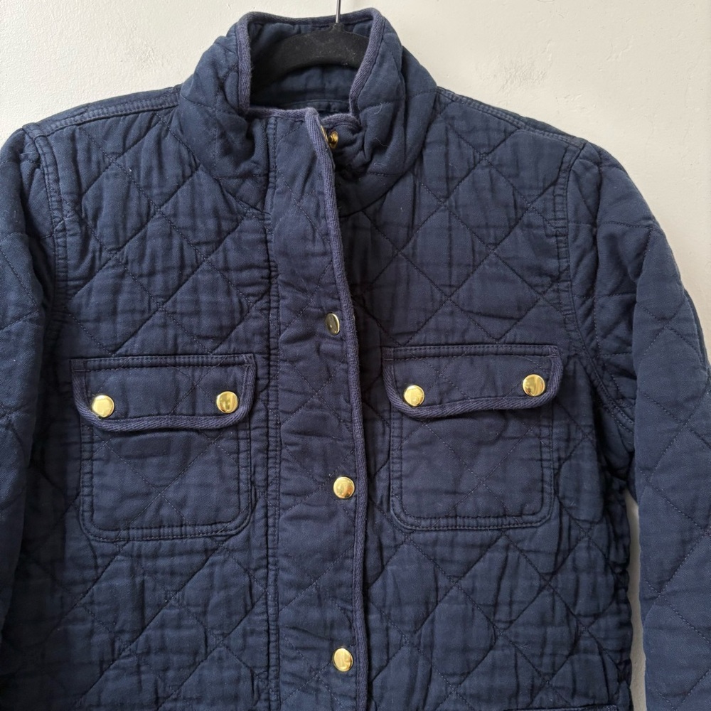 J Crew Mercantile Quilted Field Jacket Navy - Picture 2 of 5